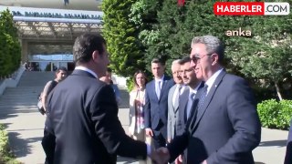 İmamoğlu, Bayrampaşa Belediye Başkanı Hasan Mutlu'yu ziyaret etti