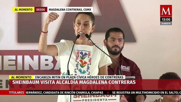 Claudia Sheinbaum realiza mitin en la Alcaldía Magdalena Contreras, CdMx