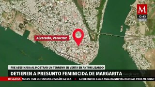 Cae presunto feminicida de Margarita Domínguez, asesinada en Alvarado, Veracruz