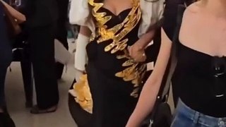 Cannes 2024 Aishwarya Rai in black and white Falguni Shane Peacock outfit