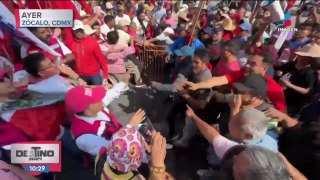 “Hubo algunos jaloneos, pero todos muy bien”: López Obrador sobre incidentes entre CNTE y Marea Rosa