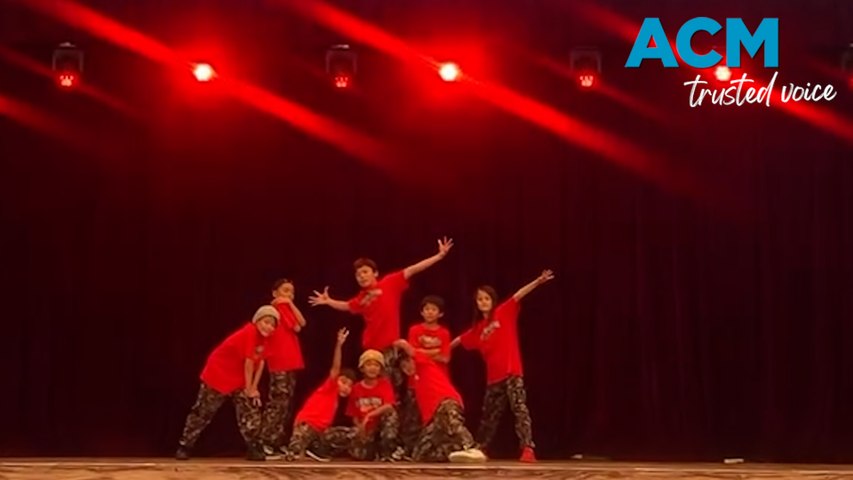Children from the Break Juku Sydney dance school perform breaking (break dancing) at the Sydney Royal Easter Show in 2024. Video supplied by Break Juku Sydney