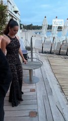 Lena Mahfouf au dîner Michael Kors organisé à Cannes sur la plage du Martinez