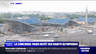 Paris 2024: les stades éphémères des JO prennent forme sur la place de la Concorde