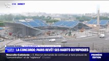 Paris 2024: les stades éphémères des JO prennent forme sur la place de la Concorde