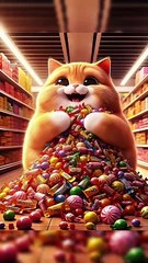 Cat ate to much candy #aicat