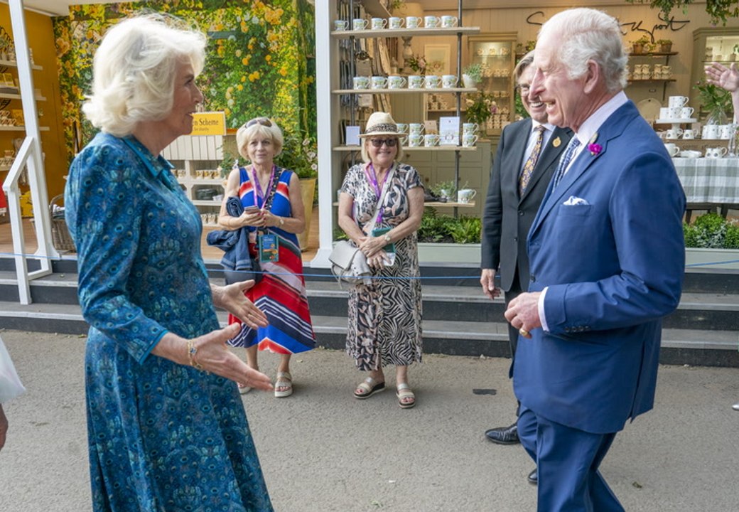Queen Camilla makes Bridgerton admission during Chelsea Flower Show visit