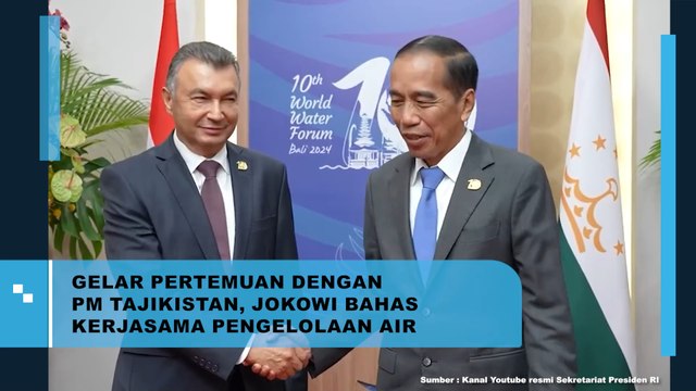 Gelar Pertemuan Dengan PM Tajikistan, Jokowi Bahas Kerjasama Pengelolaan Air