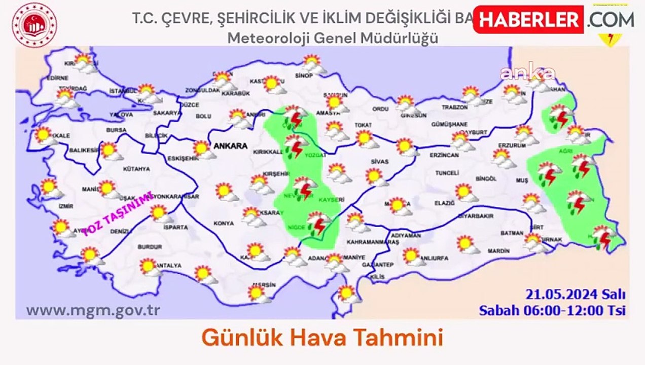 Meteoroloji'den kuvvetli yağış ve toz taşınımı uyarısı