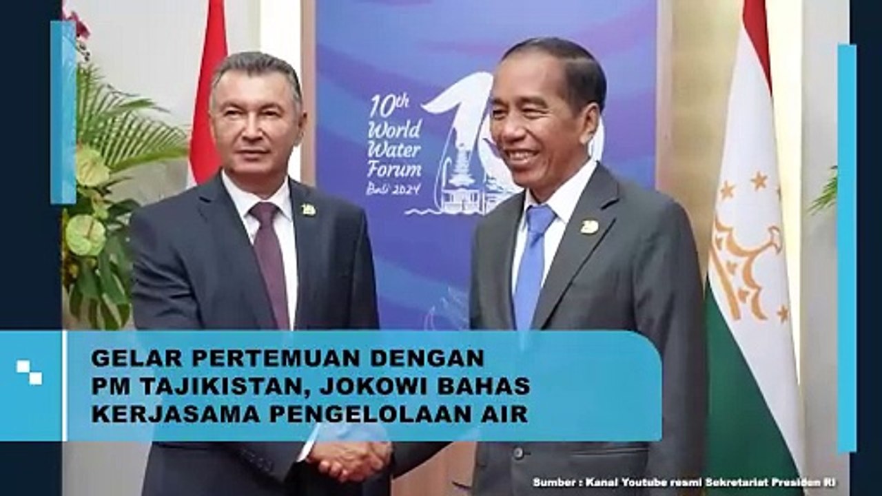 GELAR PERTEMUAN DENGAN PM TAJIKISTAN, JOKOWI BAHAS KERJASAMA PENGELOLAAN AIR