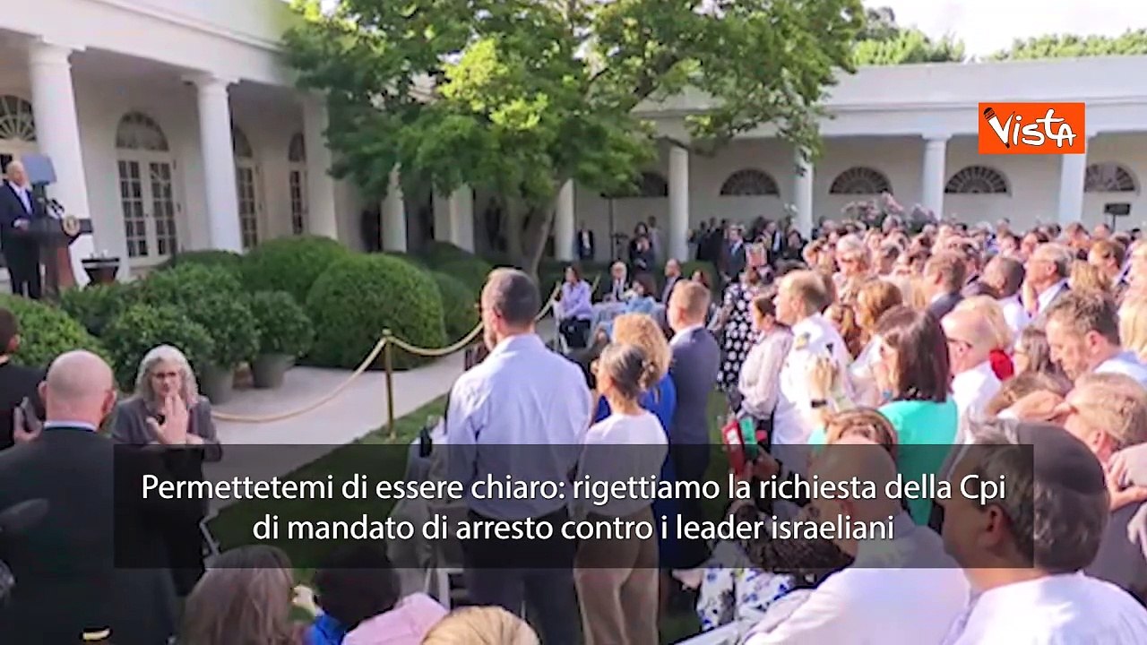 Biden: "Rifiutiamo il mandato di arresto della Cpi contro i leader di Israele"