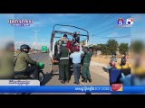 សមត្ថកិច្ចនគរបាលចរាចរណ៍ចាប់ឃាត់ខ្លួនអ្នកបើកម៉ូតូបញ្ច្រាសបាន ៣០នាក់ នៅក្រុងបាវិត