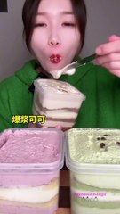 Download Video: #46 Desserts mukbang/ASMR || Cheese jars(Strawberry-Red velvet, Cocoa, Milky taro paste, Matcha r...