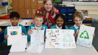 Wigan pupils take part in The Big Plastic Count