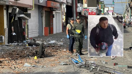 Revelan fotografía del hombre que habría abandonado la motobomba que explotó en el centro de Jamundí
