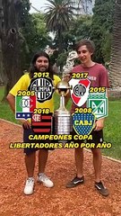Campeones copa Libertadores año por año