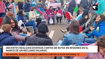 Docentes realizan diversos cortes de rutas en Misiones en el marco de un reclamo salarial