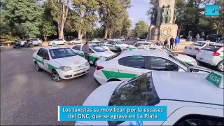 Los taxistas se movilizan por la escasez del GNC, que se agrava en La Plata