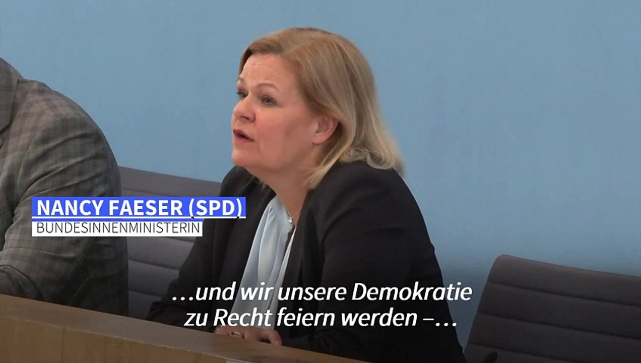 Faeser verurteilt 'widerwärtigen Judenhass' in Deutschland