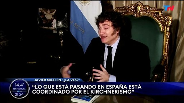 Javier Milei negó una y otra vez que en su discurso en Madrid se haya referido a Sánchez y Begoña Gómez