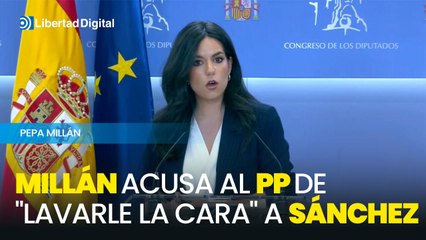 Pepa Millán acusa al PP de "lavarle la cara" a Pedro Sánchez y su mujer