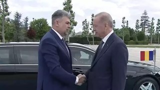 Cumhurbaşkanı Erdoğan, Romanya Başbakanı Marcel Ciolacu'yu resmi törenle karşıladı