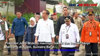 Jokowi Tinjau Lokasi Banjir Lahar Sumatra Barat, 159 Rumah Rusak Berat akan Direlokasi