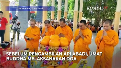 Momen Sakral Pengambilan Api Dharma Waisak 2568 BE di Mrapen