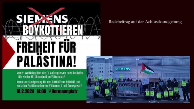 05 Redebeitrag auf der Abschlusskundgebung - SIEMENS boykottieren – Freiheit für Palästina!