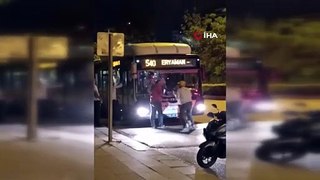 Ankara'da korku dolu anlar! Alkollü yolcu şoföre bıçak çekti