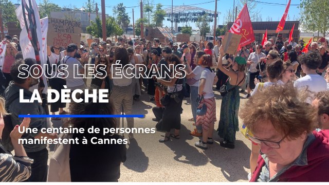 Festival de Cannes: le collectif Sous les écrans, la dèche manifeste à Cannes