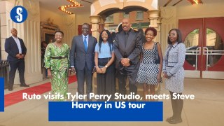 Ruto visits Tyler Perry Studio, meets Steve Harvey in US tour