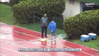 VÍDEO: Fortes chuvas em Salvador paralisam jogo entre Bahia x Palmeiras em Pituaçu; assista