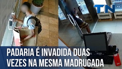 Padaria é invadida duas vezes na mesma madrugada