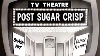 1950s Sugar Crisp TV animated commercial - 3 Sugar Bear acrobats