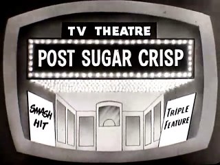 1950s Sugar Crisp TV animated commercial - 3 Sugar Bear acrobats