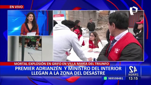 Villa María del Triunfo: Gustavo Adrianzén inspecciona daños tras explosión en estación de servicio