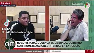 Humorista Raúl Cuenca revela que un capitán de la Policía lo trato de “coj... payaso” en celdas de la Felcc de La Paz
