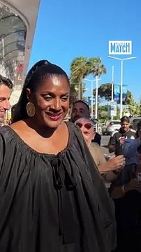 Marie-José Pérec avant la montée des marches