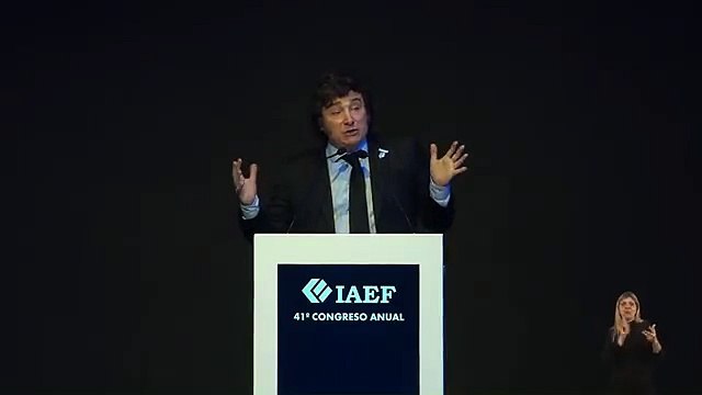 Javier Milei en el IAEF 2024