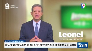 Leonel agradece al pueblo dominicano su participación en elecciones | Emisión Estelar SIN