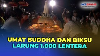 Sambut Waisak, Umat Buddha dan Biksu Larung 1.000 Lentera di Sungai Progo Magelang