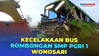 Bus Rombongan Study Tour SMP PGRI 1 Wonosari Kecelakaan di Tol Jombang, 2 Tewas