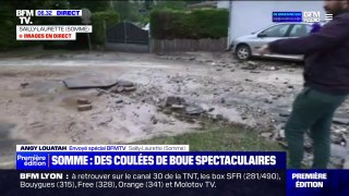 Somme: les premières images des dégâts après des coulées de boue spectaculaires