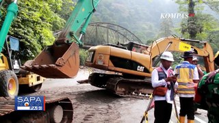 Perbaikan Jalur Lintas Sumatera yang Rusak Akibat Banjir Lahar Dikebut