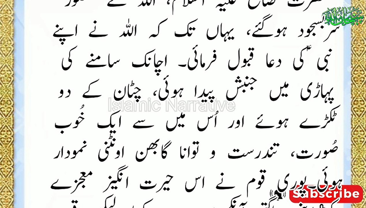 hazrat saleh story,hazrat saleh story in urdu,story of the she camel,hazrat saleh,hazrat saleh ka waqia