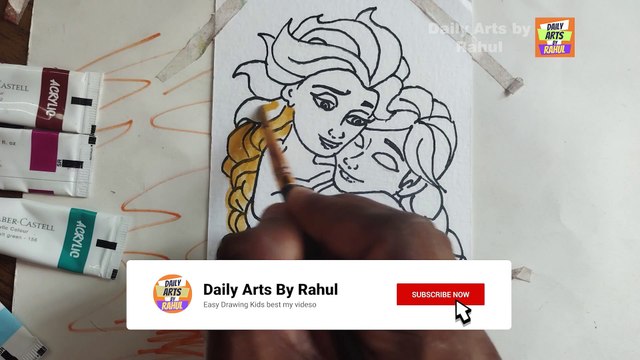 Anna Hugs Elsa Drawing, Painting, Coloring Book for Kids and Toddlers | Child Art | Draw Anna, Elsa