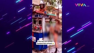 Basah-basahan, Dua Bule Seksi Mandi BBM di Bali Bikin Geram