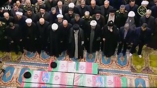 Imam Khamenei led the funeral prayer over the bodies of President Ebrahim Raisi and his esteemed companions