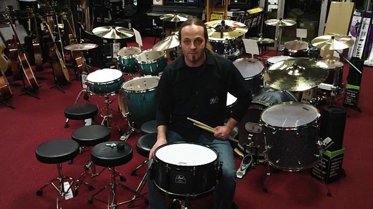 Pearl 6.5x13 8-Lugged Joey ''#1'' Jordison Signature JJ1365 Black Coated Steel Metal Snare Drum (Jan 18, 2012) [TJsMusic]